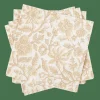 HENNA FLOWER Set Di 20 Tovaglioli Rosso, Beige