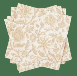 HENNA FLOWER Set Di 20 Tovaglioli Rosso, Beige