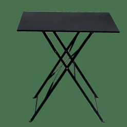 IMPERIAL Tavolo Pieghevole Quadrato Nero