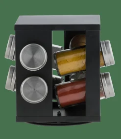 INDUSTRIA Giostra Portaspezie 8 Barattolini Nero