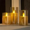 ION Candele Led Set Di 3 Ambra
