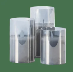 ION Candele Led Set Di 3 Grigio