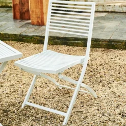 JESSE Sedia Pieghevole Bianco, Beige