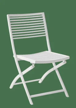 JESSE Sedia Pieghevole Bianco, Beige