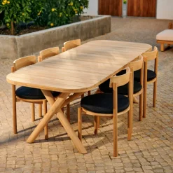 JULES Set Da Giardino Con Cuscini Per Sedie Nero