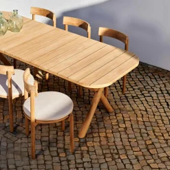 JULES Set Da Giardino Con Cuscini Per Sedie Beige