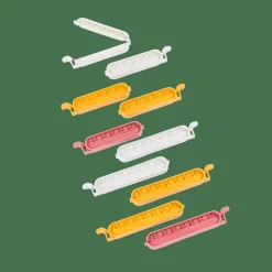 KLIPPER Clip Chiudisacchetto Set Di 10 Mix Di Colori Grigio, Giallo Scuro, Terracotta
