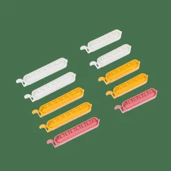 KLIPPER Clip Chiudisacchetto Set Di 10 Mix Di Colori Grigio, Giallo Scuro, Terracotta