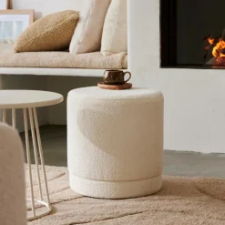 LANCE Pouf: Bianco