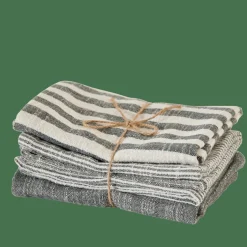 LAURENT Strofinacci Set Di 3 Grigio