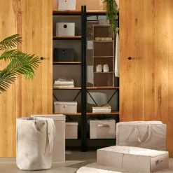 LINOLUX Scatola Portatutto Con Zip Beige