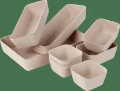 LINOSTORE Cestini Portatutto Per Cassetto Beige