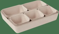 LINOSTORE Cestini Portatutto Per Cassetto Beige