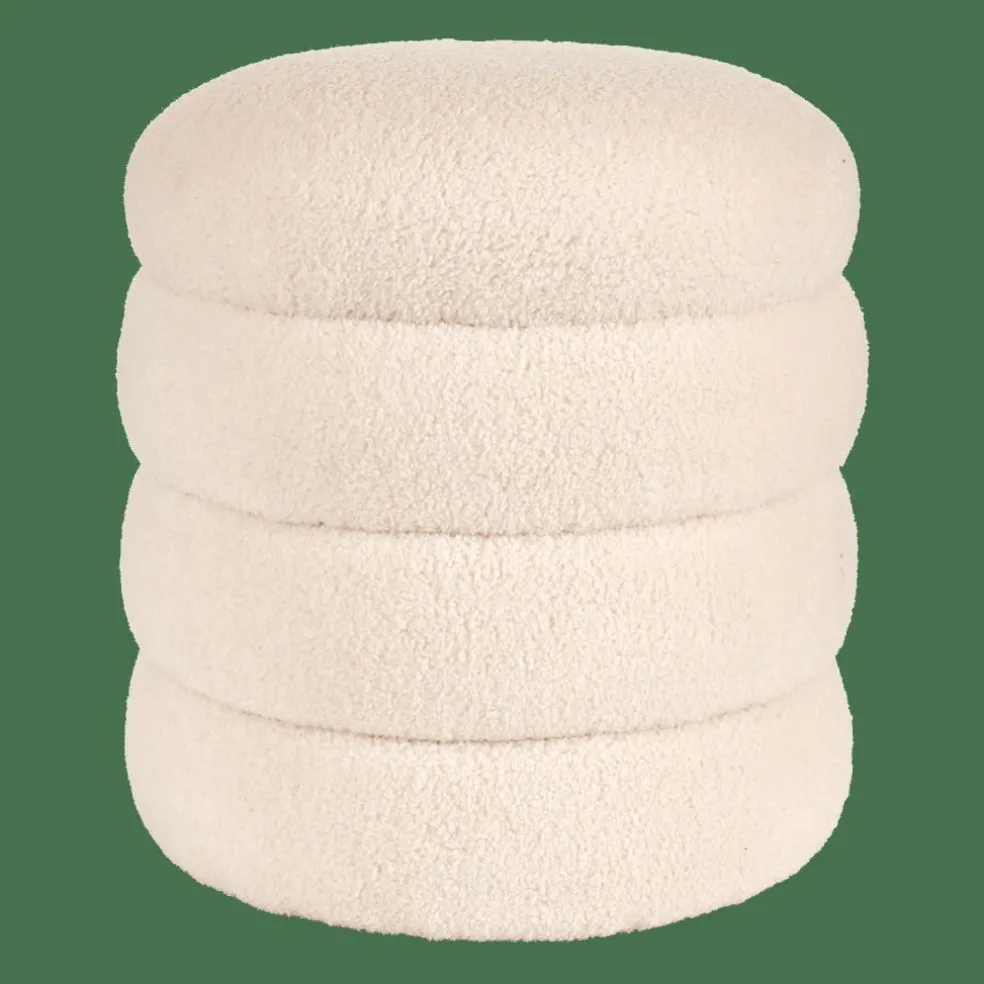 LOBBY Pouf: Bianco Antico