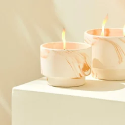 MARBLE Candela Da Esterno Bianco, Arancione