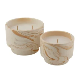 MARBLE Candele Da Esterno Bianco, Arancione