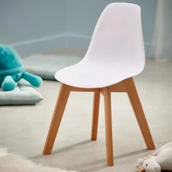 MATHIAS Sedia Per Bambini Bianco, Naturale