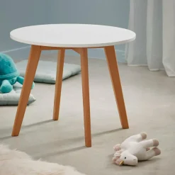 MATHIAS Tavolo Per Bambini Bianco, Naturale