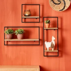 MIX&MATCH Organiser Da Parete Nero, Naturale