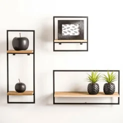 MIX&MATCH Organiser Da Parete Nero, Naturale
