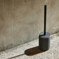 MOON Scopino WC In Supporto Nero, Grigio Scuro