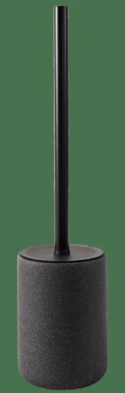 MOON Scopino WC In Supporto Nero, Grigio Scuro