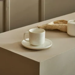 MOON Tazza E Piattino 20 CL Bianco