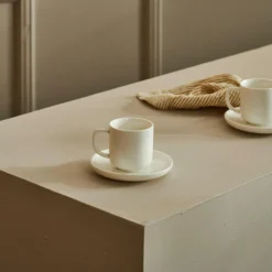 MOON Tazza Espresso E Piattino 9 CL Bianco
