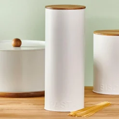 NAGINI Contenitore Per Pasta Secca Bianco, Naturale