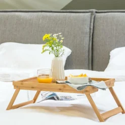 NEW BAMBOO Vassoio Da Letto Naturale