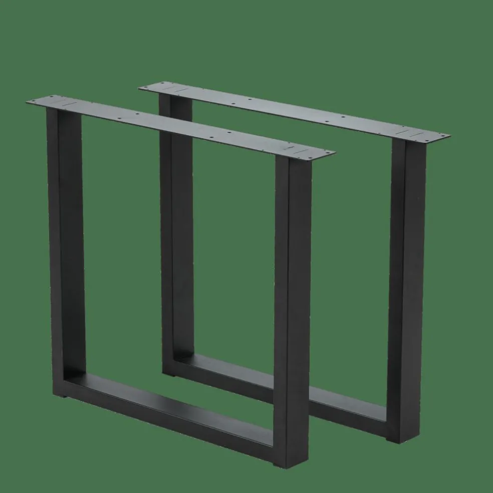 NEW OAK Tavolo Da Pranzo Con Gambe U In Metallo
