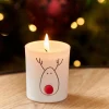 NOSE Candela In Vaso Bianco, Rosso, Dorato