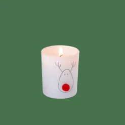 NOSE Candela In Vaso Bianco, Rosso, Dorato
