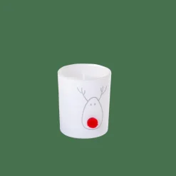 NOSE Candela In Vaso Bianco, Rosso, Dorato