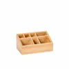 ORGANOO Contenitore Per Cotton Fioc Trasparente, Naturale