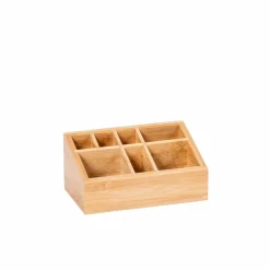 ORGANOO Contenitore Per Cotton Fioc Trasparente, Naturale