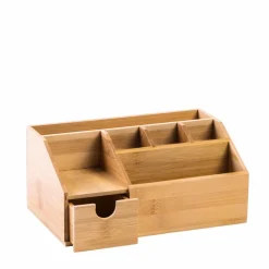 ORGANOO Contenitore Per Cotton Fioc Trasparente, Naturale