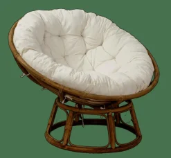 PAPASAN Sedia Lounge Naturale, Bianco Antico