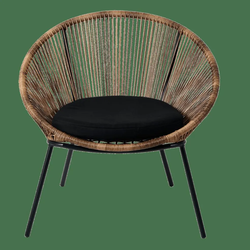 PAPAYO Sedia Lounge Con Cuscino Naturale