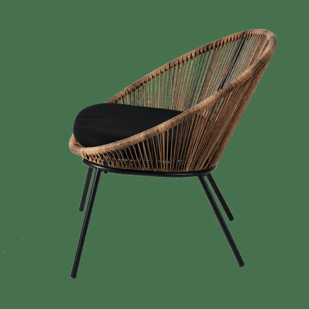 PAPAYO Sedia Lounge Con Cuscino Naturale