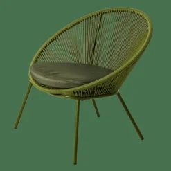 PAPAYO Sedia Lounge Con Cuscino Verde
