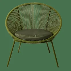 PAPAYO Sedia Lounge Con Cuscino Verde