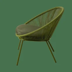 PAPAYO Sedia Lounge Con Cuscino Verde