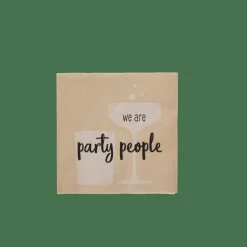 PARTY PEOPLE Set Di 20 Tovaglioli Beige