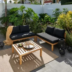 PAULETTE Tavolo & Pouf Lounge Naturale