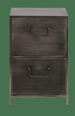PHARMA Cassettiera 2 Cassetti Nero