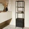 PHARMA Scaffale Da Parete Con 2 Cassetti Nero