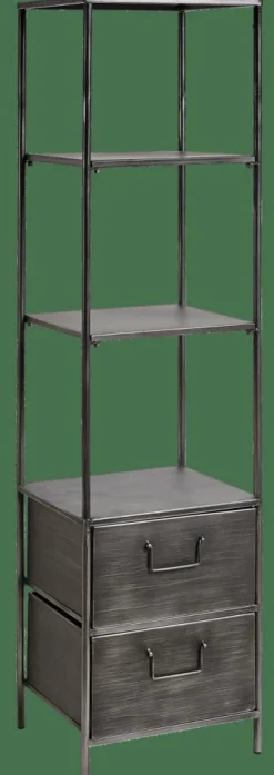 PHARMA Scaffale Da Parete Con 2 Cassetti Nero