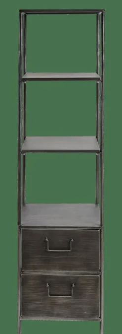 PHARMA Scaffale Da Parete Con 2 Cassetti Nero