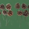 PINECONE Pigne Set Da 6 2 Colori Bianco, Argentato